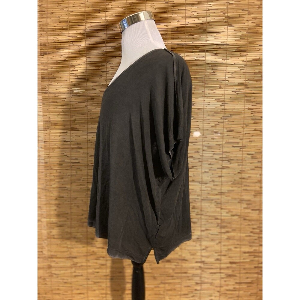 Z Supply Mischa Sleek Women’s Top V Neck Shirt Size Large Black Blouse - Picture 3 of 10